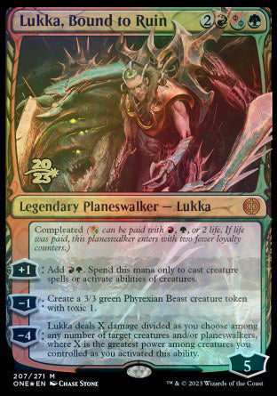 Lukka, Bound to Ruin [Phyrexia: All Will Be One Prerelease Promos] | Impulse Games and Hobbies