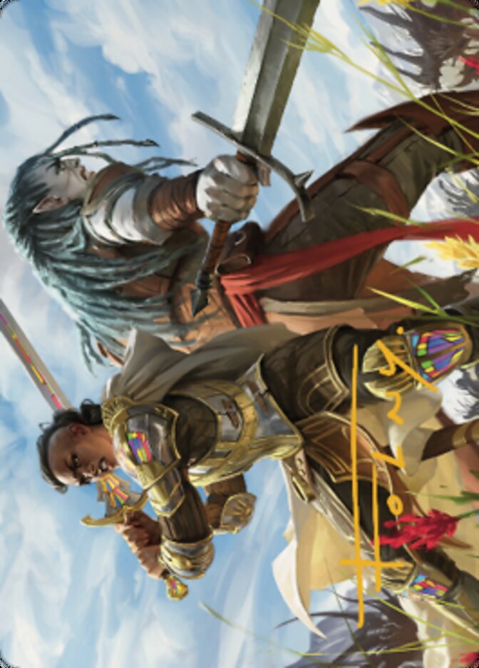 Join Forces Art Card (Gold-Stamped Signature) [Dominaria United Art Series] | Impulse Games and Hobbies