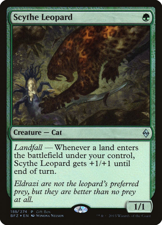 Scythe Leopard (Gift Box) [Battle for Zendikar Promos] | Impulse Games and Hobbies