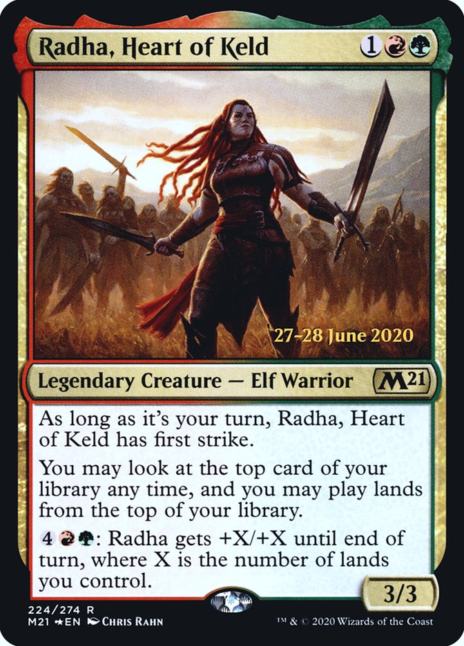 Radha, Heart of Keld  [Core Set 2021 Prerelease Promos] | Impulse Games and Hobbies