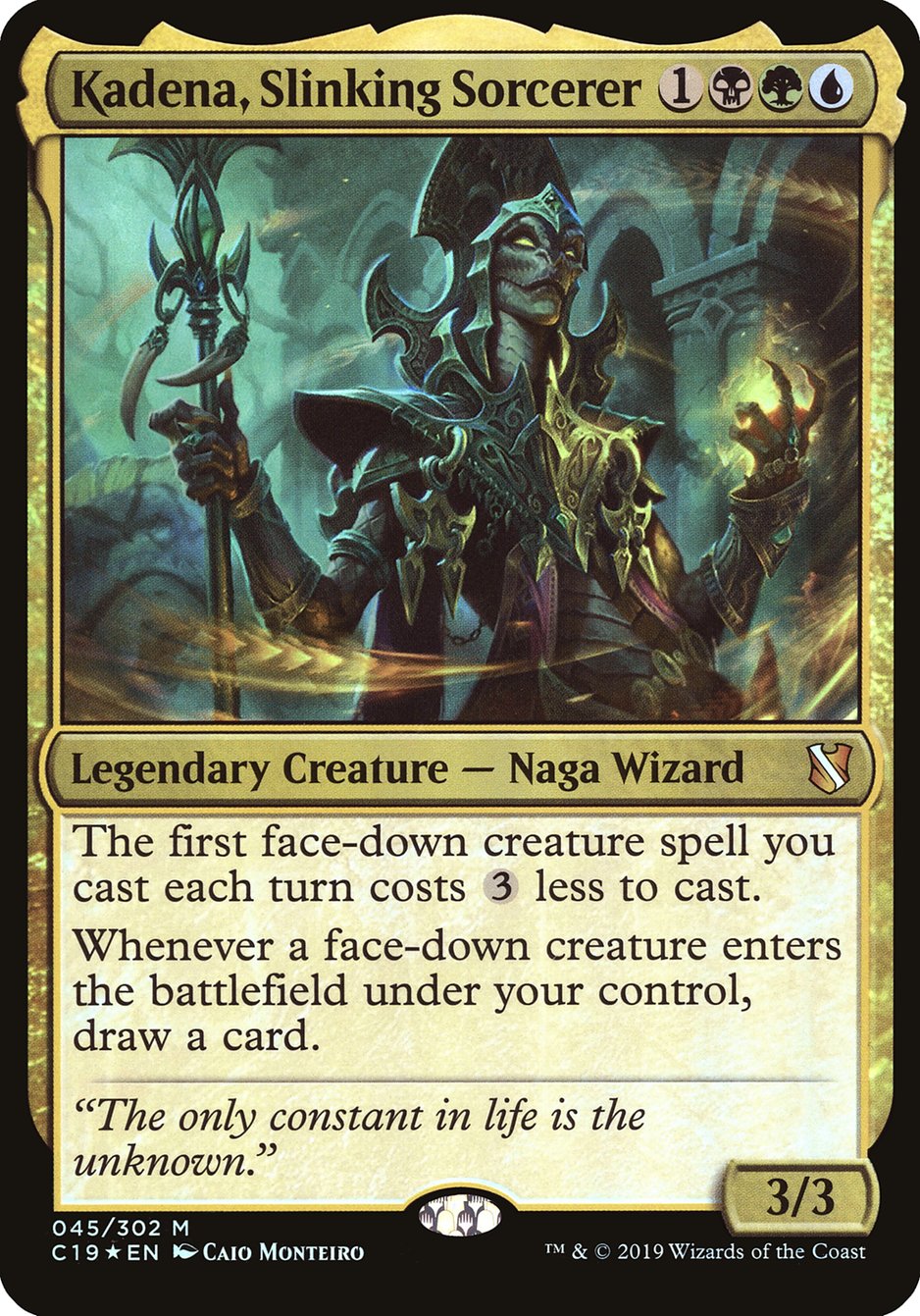 Kadena, Slinking Sorcerer (Oversized) [Commander 2019 Oversized] | Impulse Games and Hobbies