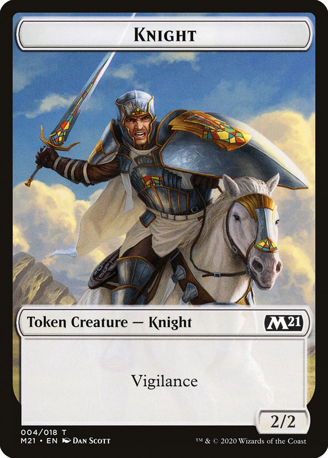 Knight Token [Core Set 2021 Tokens] | Impulse Games and Hobbies