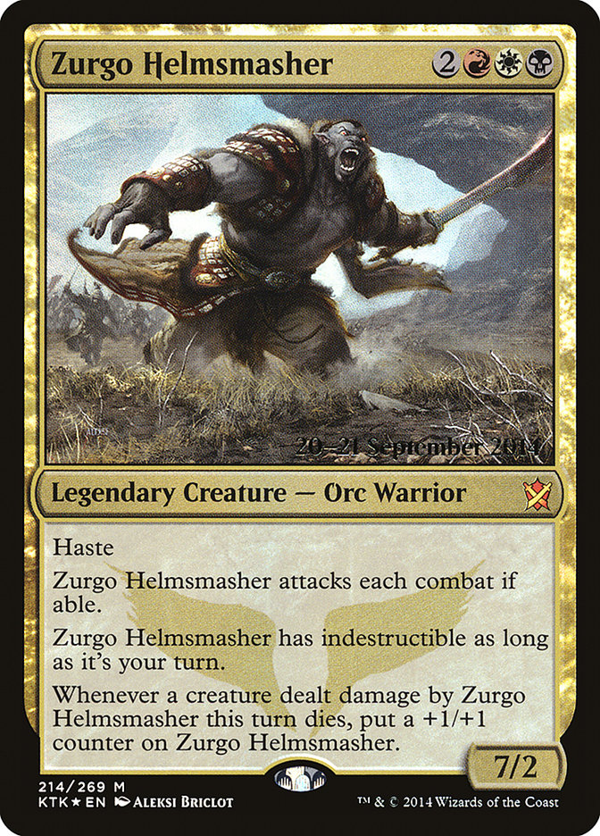 Zurgo Helmsmasher [Khans of Tarkir Prerelease Promos] | Impulse Games and Hobbies