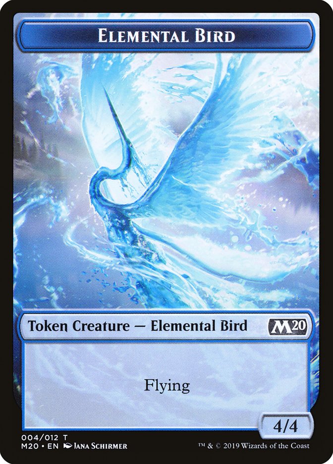 Elemental Bird Token [Core Set 2020 Tokens] | Impulse Games and Hobbies