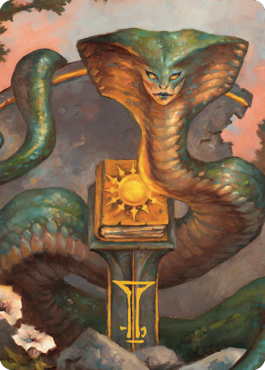 Guardian Naga Art Card (Gold-Stamped Signature) [Commander Legends: Battle for Baldur's Gate Art Series] | Impulse Games and Hobbies