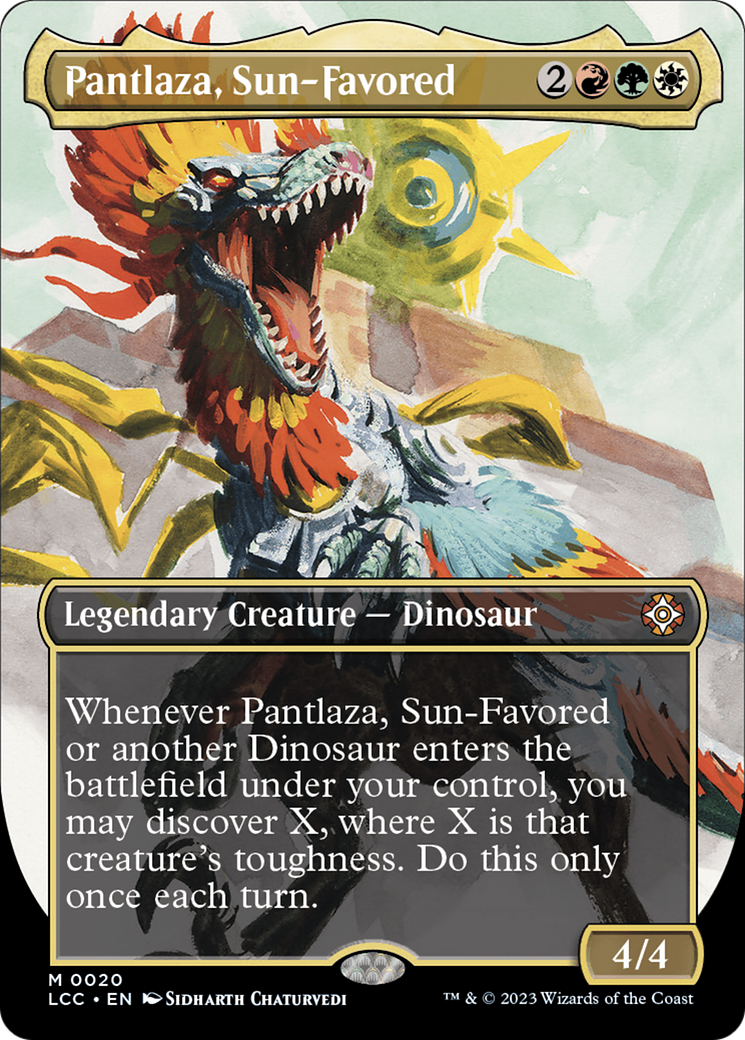 Pantlaza, Sun-Favored (Borderless) [The Lost Caverns of Ixalan Commander] | Impulse Games and Hobbies