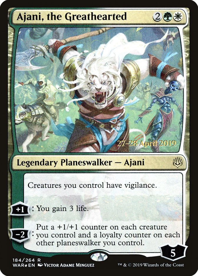 Ajani, the Greathearted  [War of the Spark Prerelease Promos] | Impulse Games and Hobbies