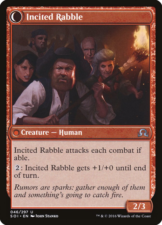 Town Gossipmonger // Incited Rabble [Shadows over Innistrad] | Impulse Games and Hobbies