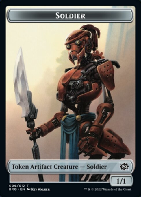 Powerstone // Soldier (009) Double-Sided Token [The Brothers' War Tokens] | Impulse Games and Hobbies