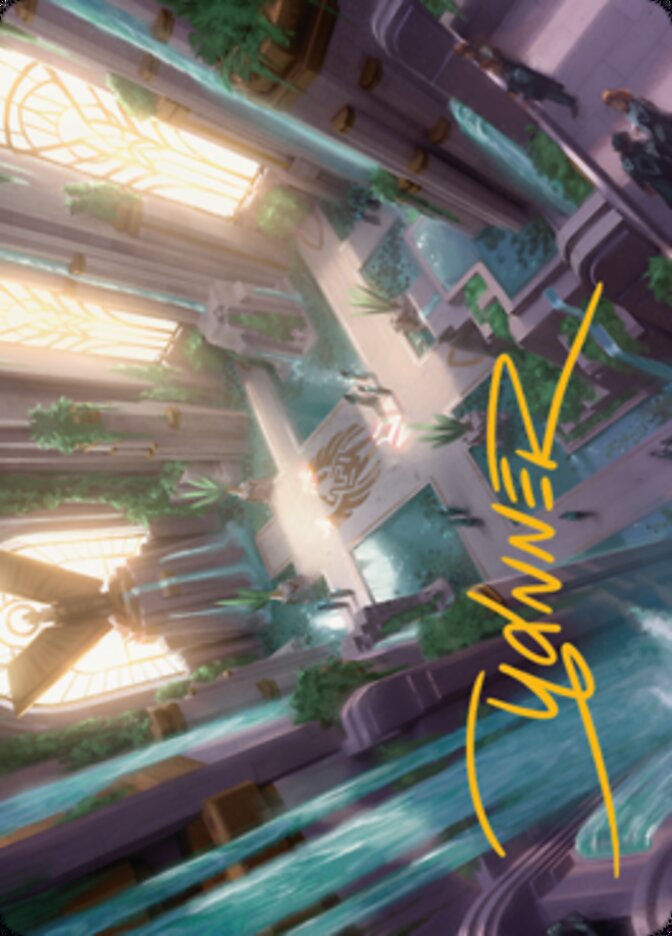 Spara's Headquarters Art Card (Gold-Stamped Signature) [Streets of New Capenna Art Series] | Impulse Games and Hobbies