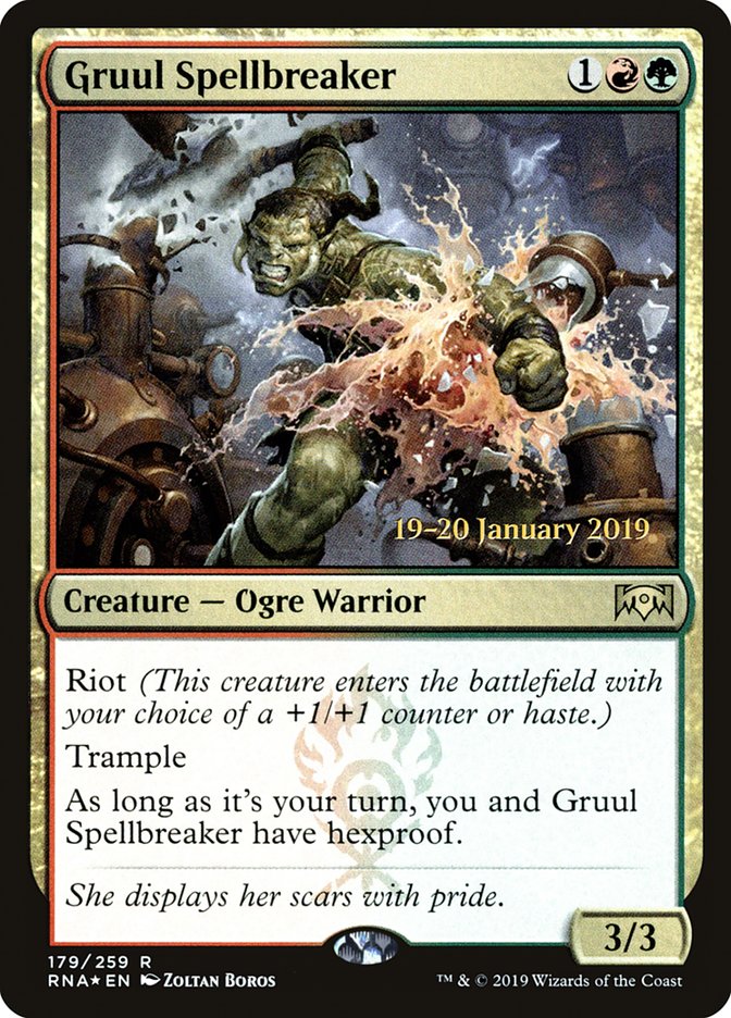 Gruul Spellbreaker [Ravnica Allegiance Prerelease Promos] | Impulse Games and Hobbies