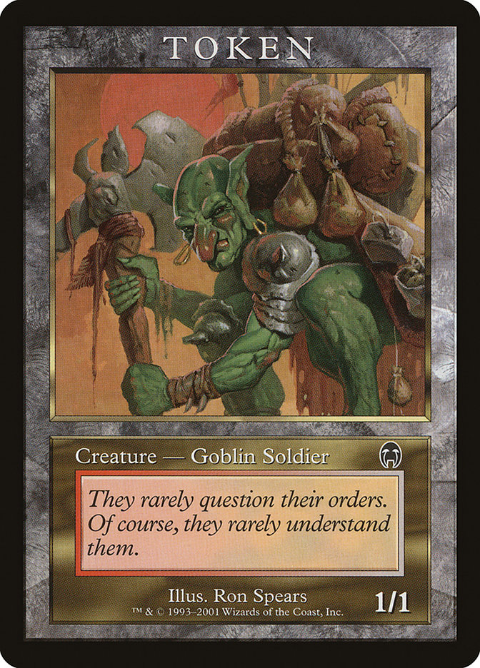 Goblin Soldier Token [Magic Player Rewards 2001] | Impulse Games and Hobbies