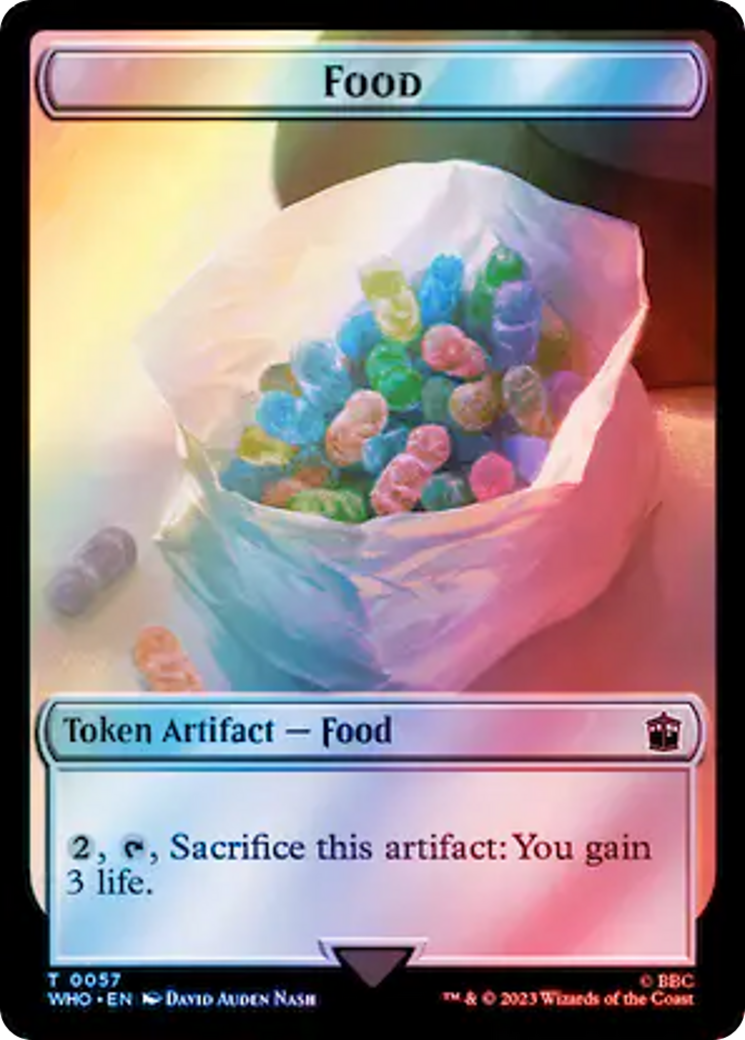 Alien Angel // Food (0057) Double-Sided Token (Surge Foil) [Doctor Who Tokens] | Impulse Games and Hobbies