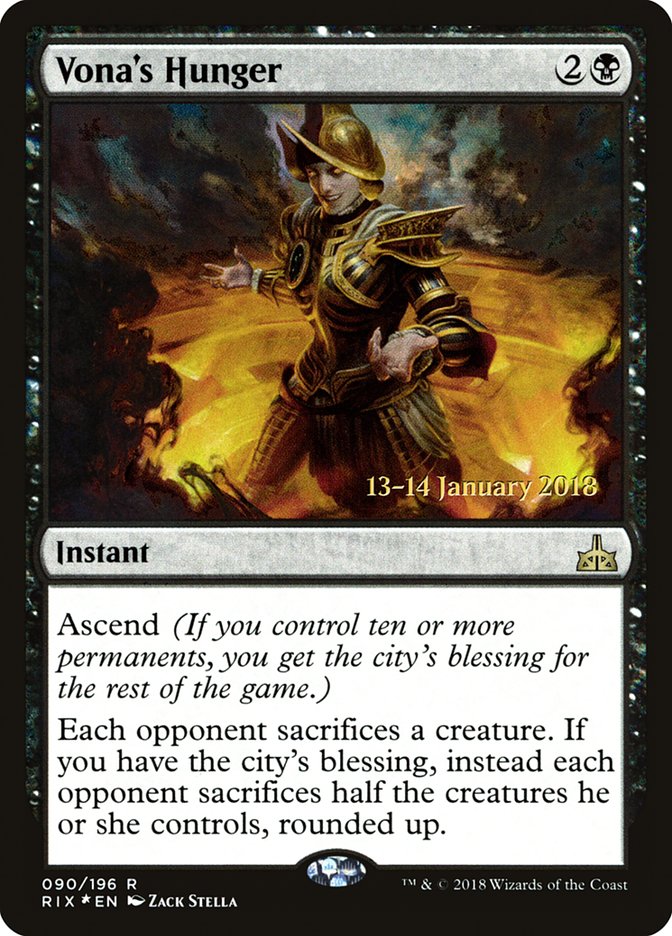 Vona's Hunger [Rivals of Ixalan Prerelease Promos] | Impulse Games and Hobbies
