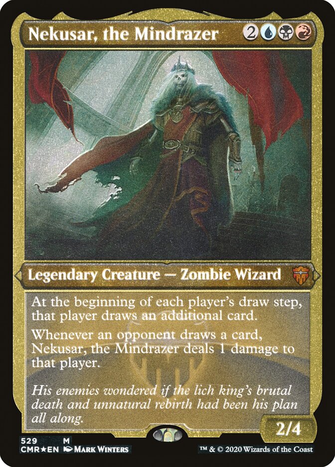 Nekusar, the Mindrazer (Etched) [Commander Legends] | Impulse Games and Hobbies