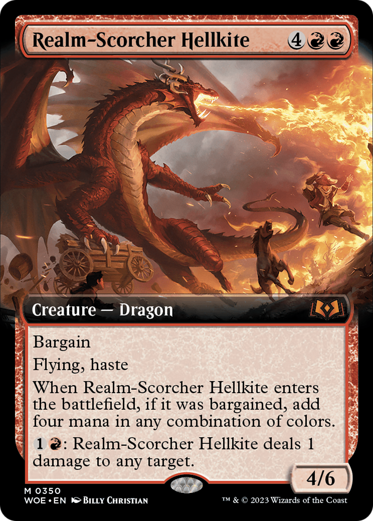 Realm-Scorcher Hellkite (Extended Art) [Wilds of Eldraine] | Impulse Games and Hobbies