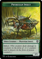 Phyrexian Wurm // Phyrexian Insect Double-Sided Token [Phyrexia: All Will Be One Commander Tokens] | Impulse Games and Hobbies