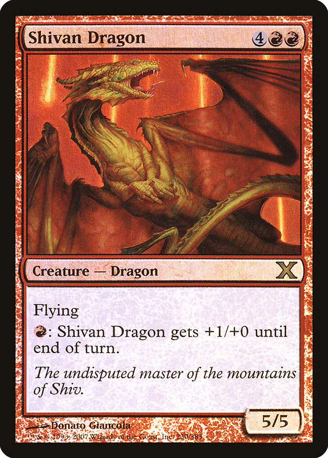 Shivan Dragon (Premium Foil) [Tenth Edition] | Impulse Games and Hobbies