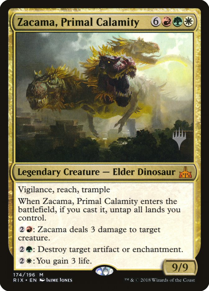 Zacama, Primal Calamity (Promo Pack) [Rivals of Ixalan Promos] | Impulse Games and Hobbies