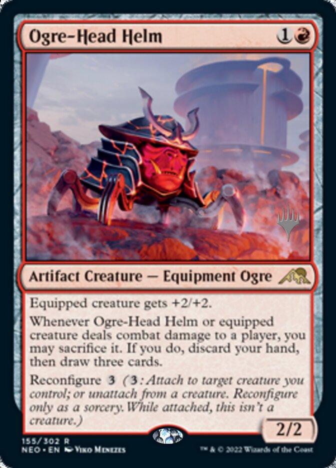 Ogre-Head Helm (Promo Pack) [Kamigawa: Neon Dynasty Promos] | Impulse Games and Hobbies