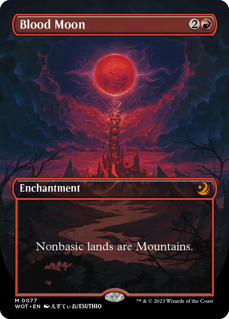 Blood Moon (Anime Borderless) [Wilds of Eldraine: Enchanting Tales] | Impulse Games and Hobbies