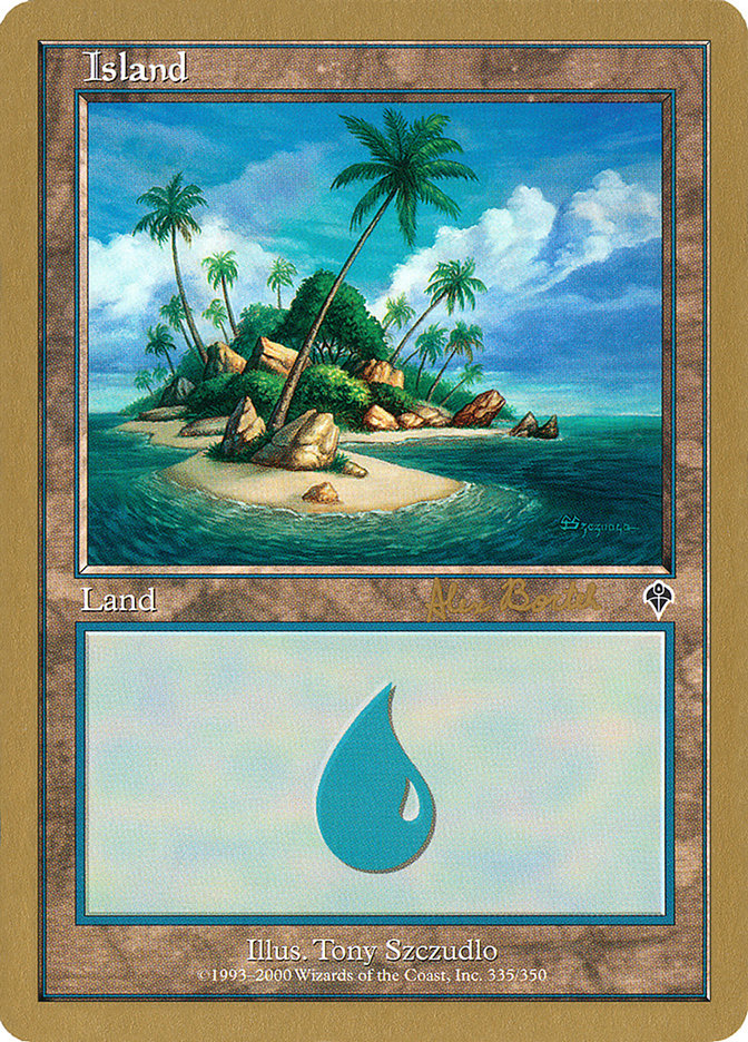 Island (ab335b) (Alex Borteh) [World Championship Decks 2001] | Impulse Games and Hobbies