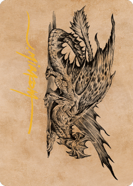 Ancient Brass Dragon Art Card (49) (Gold-Stamped Signature) [Commander Legends: Battle for Baldur's Gate Art Series] | Impulse Games and Hobbies