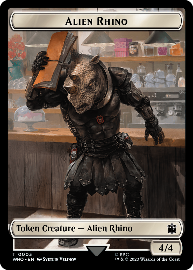 Alien Rhino // Treasure (0030) Double-Sided Token [Doctor Who Tokens] | Impulse Games and Hobbies