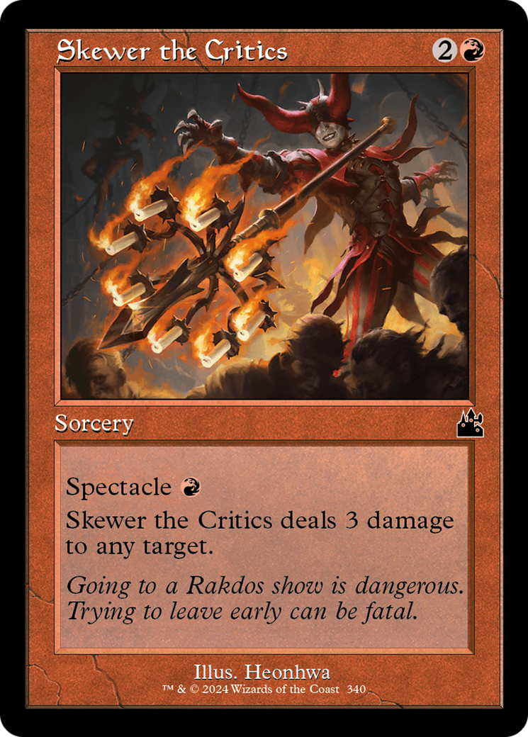 Skewer the Critics (Retro Frame) [Ravnica Remastered] | Impulse Games and Hobbies