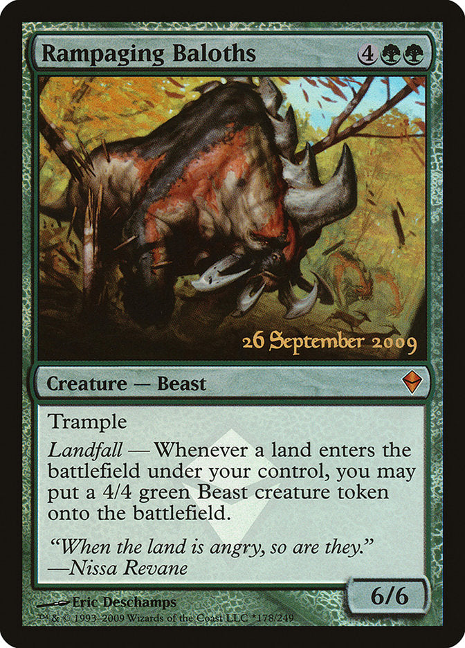 Rampaging Baloths [Zendikar Prerelease Promos] | Impulse Games and Hobbies