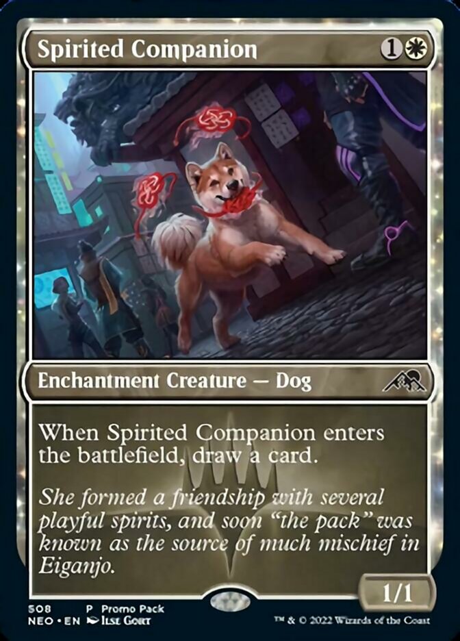 Spirited Companion (Promo Pack) [Kamigawa: Neon Dynasty Promos] | Impulse Games and Hobbies