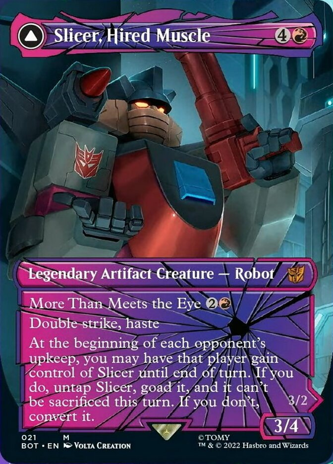 Slicer, Hired Muscle // Slicer, High-Speed Antagonist (Shattered Glass) [Universes Beyond: Transformers] | Impulse Games and Hobbies