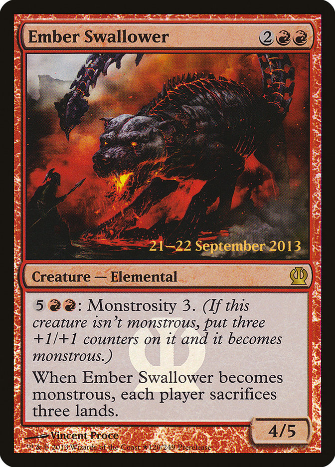 Ember Swallower [Theros Prerelease Promos] | Impulse Games and Hobbies
