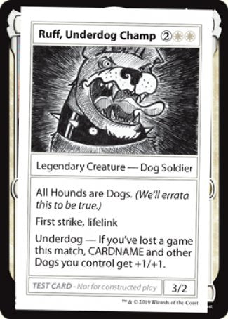 Ruff, Underdog Champ (2021 Edition) [Mystery Booster Playtest Cards] | Impulse Games and Hobbies