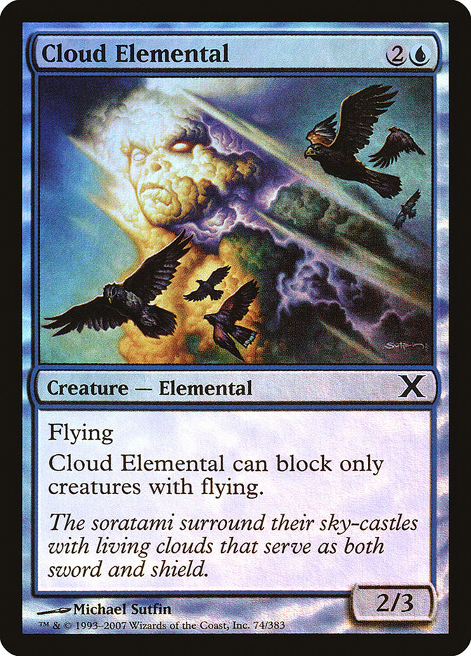 Cloud Elemental (Premium Foil) [Tenth Edition] | Impulse Games and Hobbies