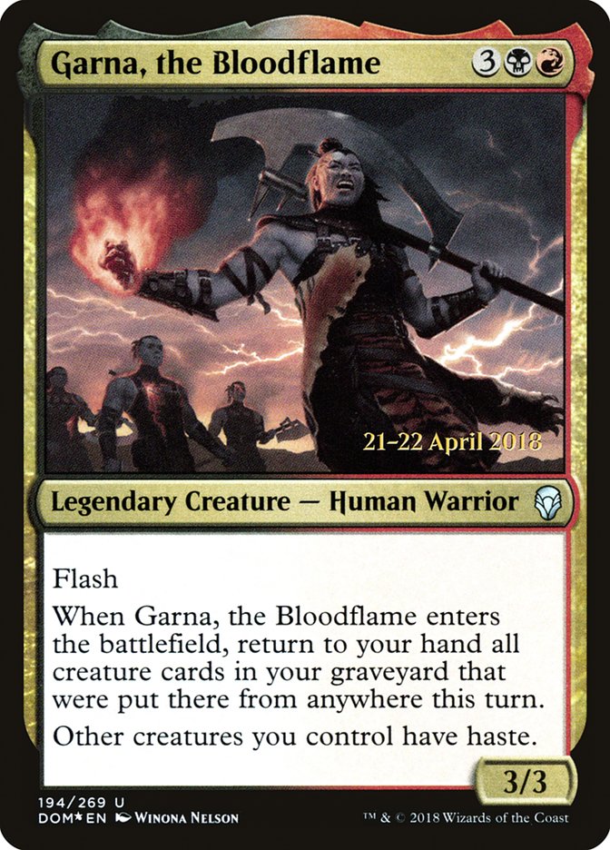 Garna, the Bloodflame [Dominaria Prerelease Promos] | Impulse Games and Hobbies