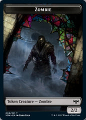 Zombie (008) // Human Soldier Double-sided Token [Innistrad: Crimson Vow Tokens] | Impulse Games and Hobbies
