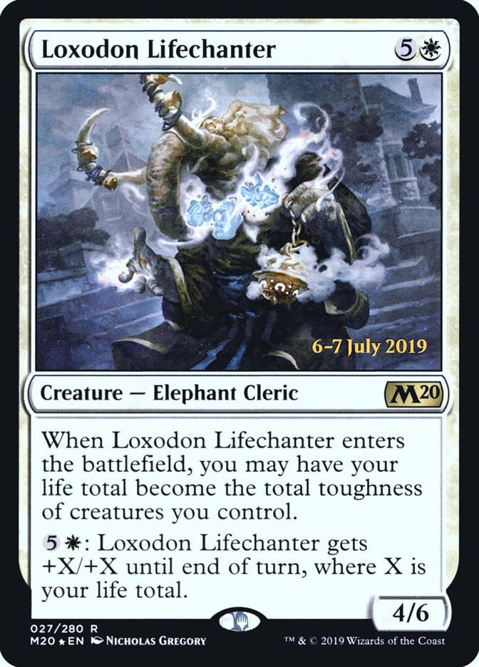 Loxodon Lifechanter  [Core Set 2020 Prerelease Promos] | Impulse Games and Hobbies