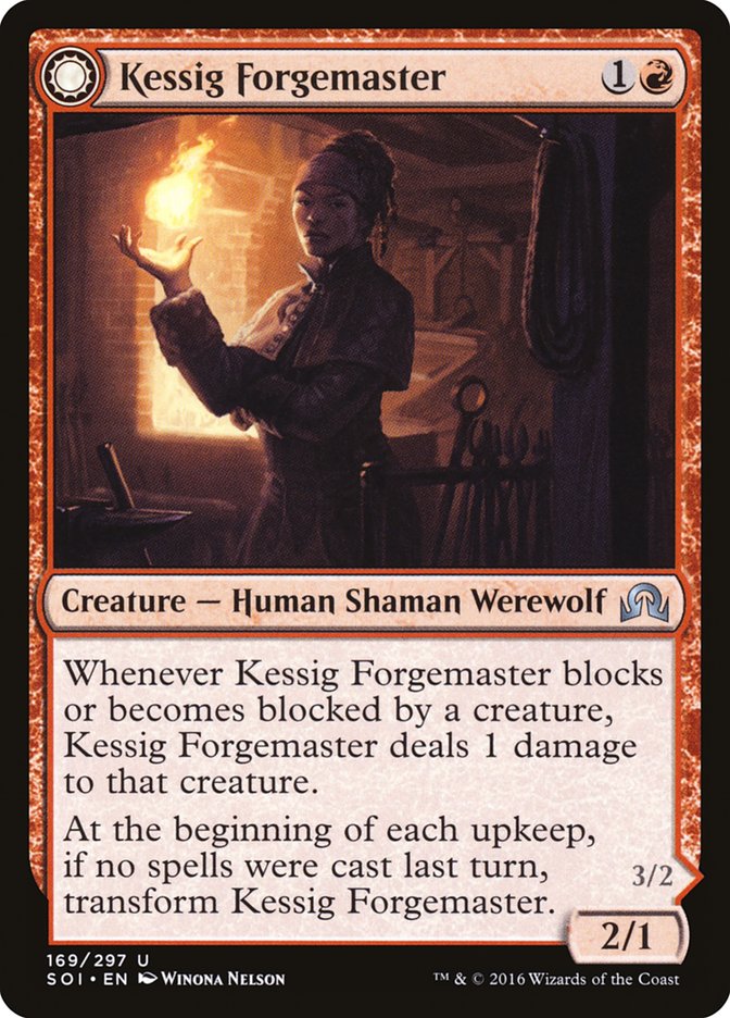 Kessig Forgemaster // Flameheart Werewolf [Shadows over Innistrad] | Impulse Games and Hobbies