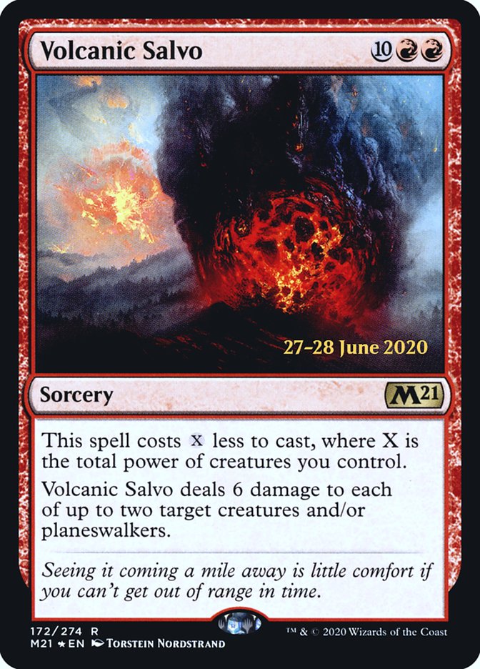 Volcanic Salvo  [Core Set 2021 Prerelease Promos] | Impulse Games and Hobbies