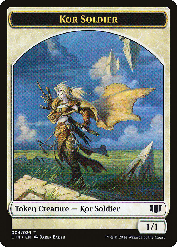 Kor Soldier // Pegasus Double-sided Token [Commander 2014 Tokens] | Impulse Games and Hobbies