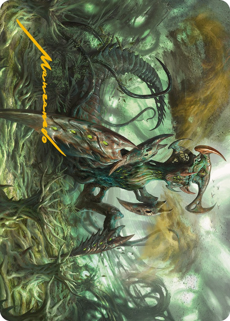 Zopandrel, Hunger Dominus Art Card (Gold-Stamped Signature) [Phyrexia: All Will Be One Art Series] | Impulse Games and Hobbies