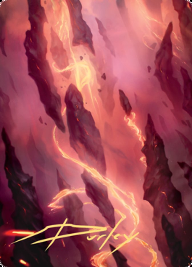 Mountain 1 Art Card (Gold-Stamped Signature) [Zendikar Rising Art Series] | Impulse Games and Hobbies