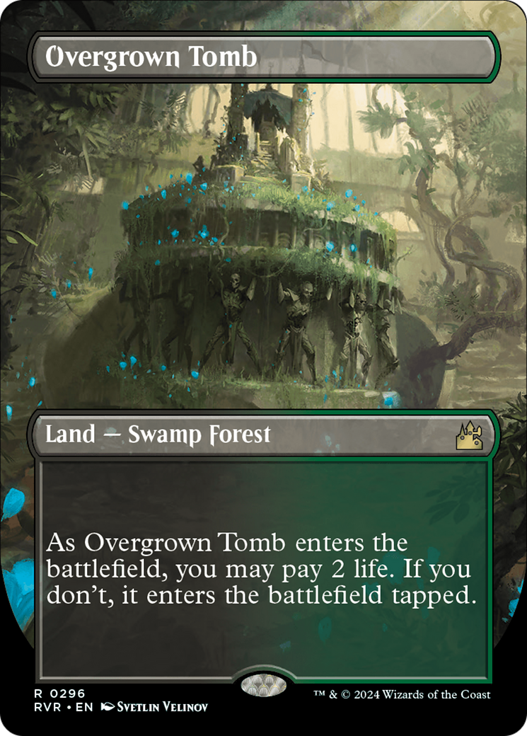 Overgrown Tomb (Borderless) [Ravnica Remastered] | Impulse Games and Hobbies