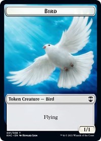 Bird // Spirit Double-sided Token [Kaldheim Commander Tokens] | Impulse Games and Hobbies