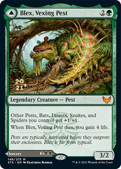 Blex, Vexing Pest // Search for Blex [Strixhaven: School of Mages Prerelease Promos] | Impulse Games and Hobbies