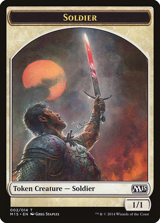 Soldier Token [Magic 2015 Tokens] | Impulse Games and Hobbies