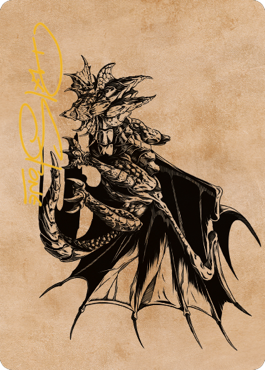 Ancient Copper Dragon Art Card (52) (Gold-Stamped Signature) [Commander Legends: Battle for Baldur's Gate Art Series] | Impulse Games and Hobbies