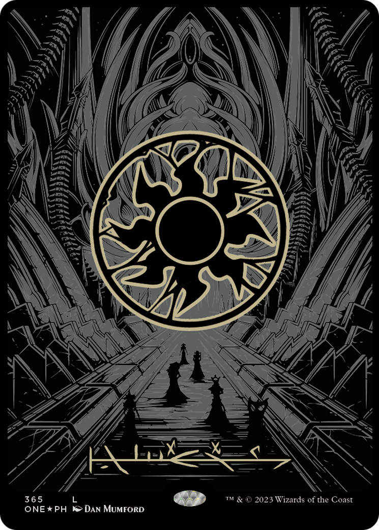 Plains (365) (Oil Slick Raised Foil) [Phyrexia: All Will Be One] | Impulse Games and Hobbies