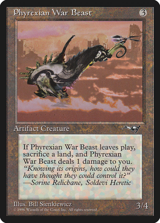 Phyrexian War Beast (Signature on Left) [Alliances] | Impulse Games and Hobbies